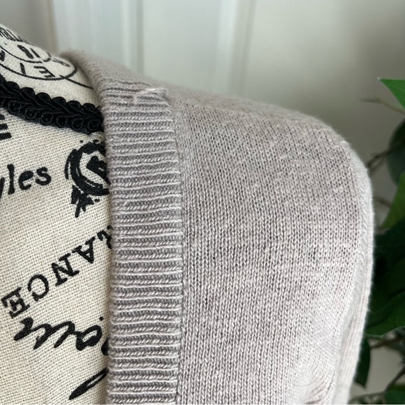 Mandee Knit Scoop Neck Sweater Gray Sz L - Picture 11 of 16